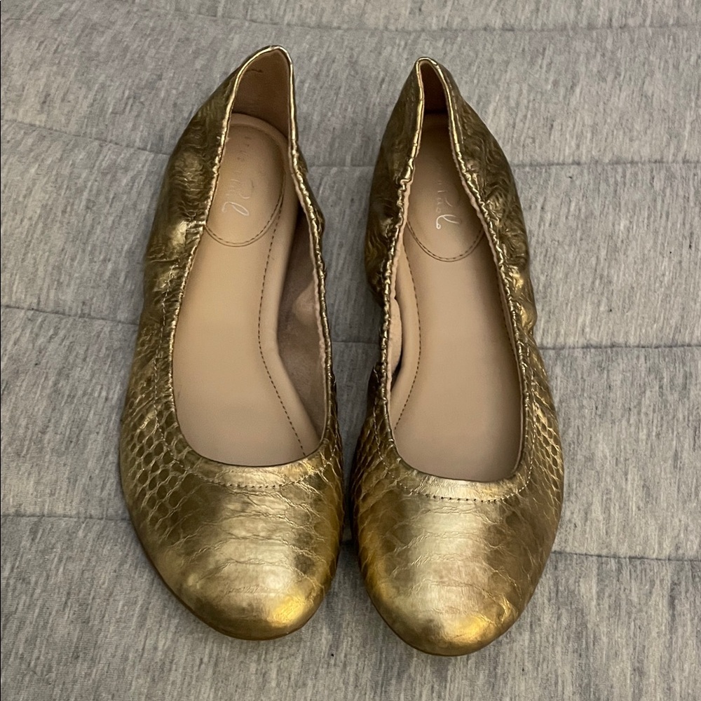 Studio Paolo Metallic Gold Flats